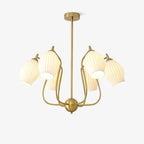 Lustra Chandelier en Céramique Canneleur Sculptural en Verre Élégant - Neutralighting