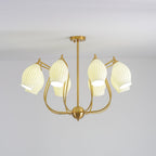 Lustra Chandelier en Céramique Canneleur Sculptural en Verre Élégant - Neutralighting