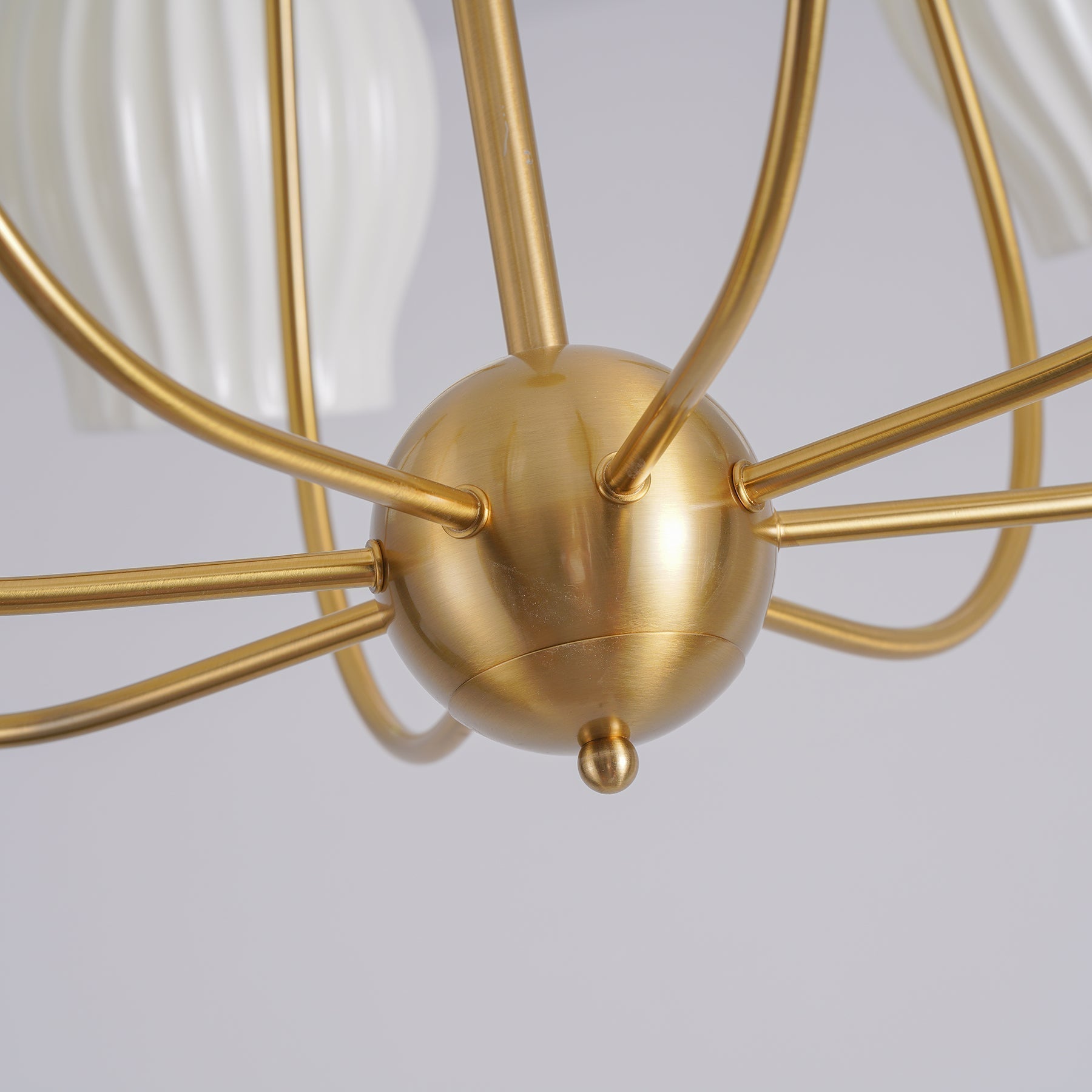 Lustra Chandelier en Céramique Canneleur Sculptural en Verre Élégant - Neutralighting