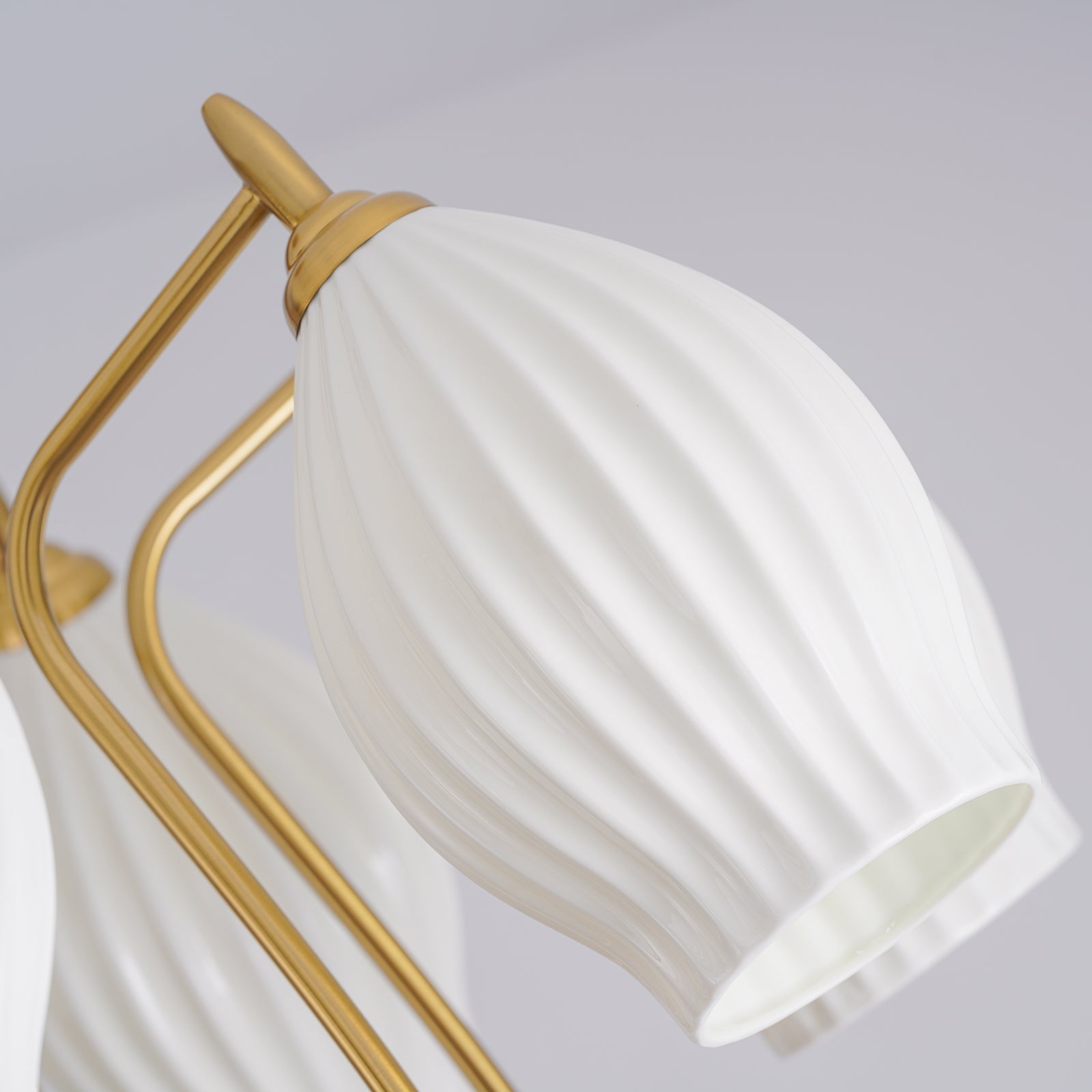 Lustra Chandelier en Céramique Canneleur Sculptural en Verre Élégant - Neutralighting