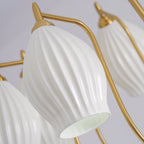 Lustra Chandelier en Céramique Canneleur Sculptural en Verre Élégant - Neutralighting