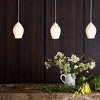 Solara Lampe à suspension en céramique côtelée en porcelaine élégante - Neutralighting