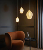 Solara Lampe à suspension en céramique côtelée en porcelaine élégante - Neutralighting