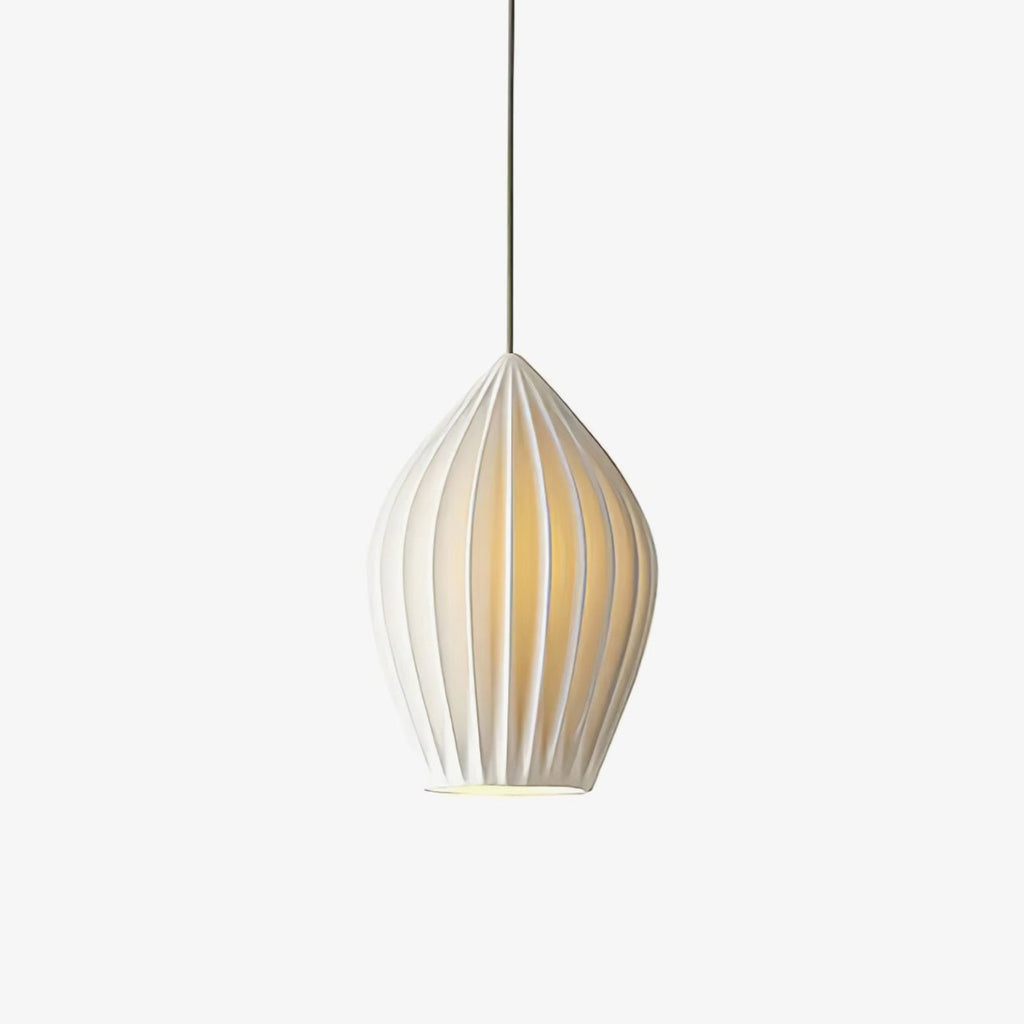 Solara Lampe à suspension en céramique côtelée en porcelaine élégante - Neutralighting