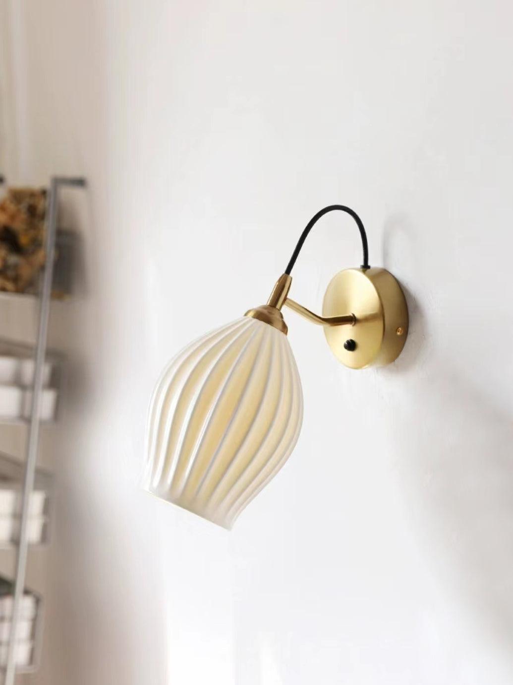 Zotalisra Moderne Minimaliste Côtes Céramique Applique Lumière - Neutralighting