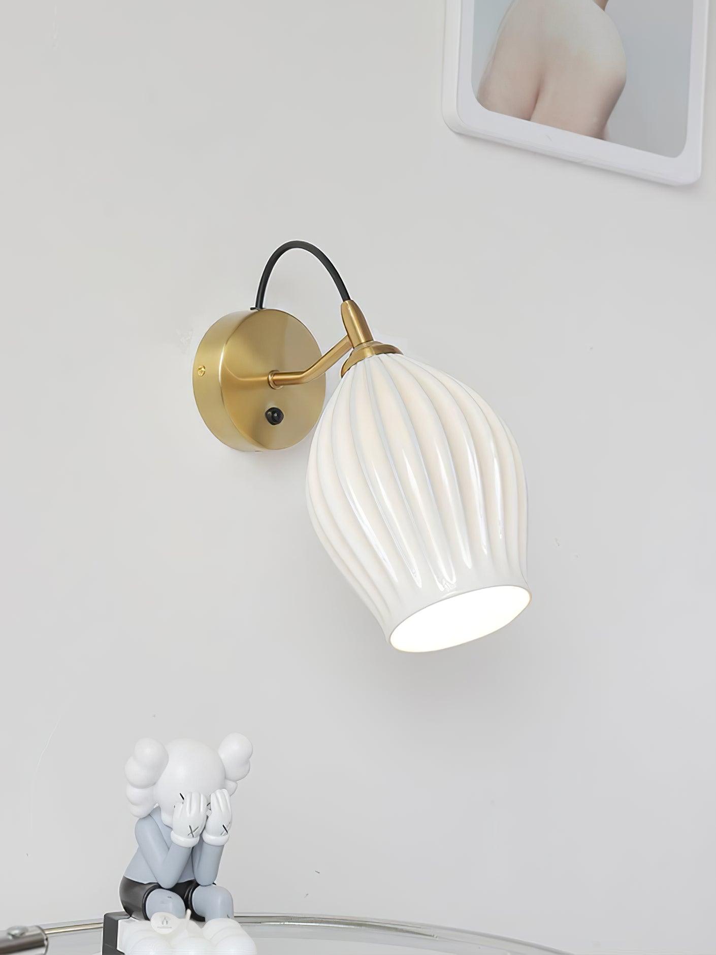 Zotalisra Moderne Minimaliste Côtes Céramique Applique Lumière - Neutralighting