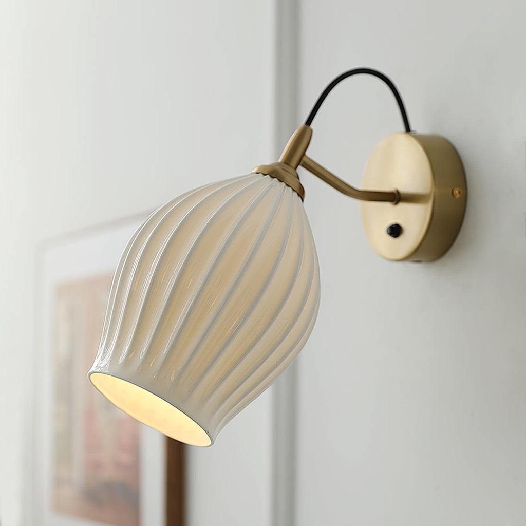 Zotalisra Moderne Minimaliste Côtes Céramique Applique Lumière - Neutralighting