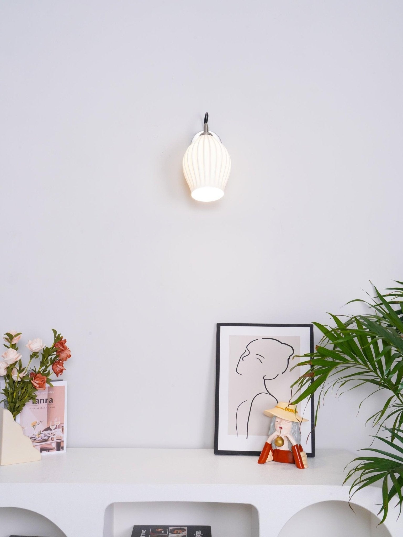 Zotalisra Moderne Minimaliste Côtes Céramique Applique Lumière - Neutralighting