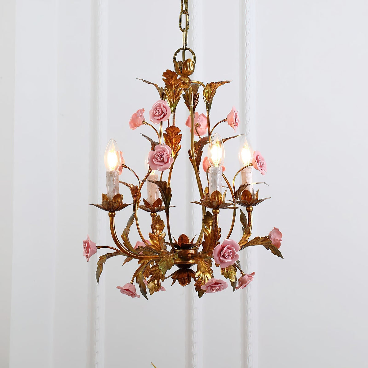 Ember Chandelier en Céramique Fleur de Rose de Luxe Postmoderne - Neutralighting