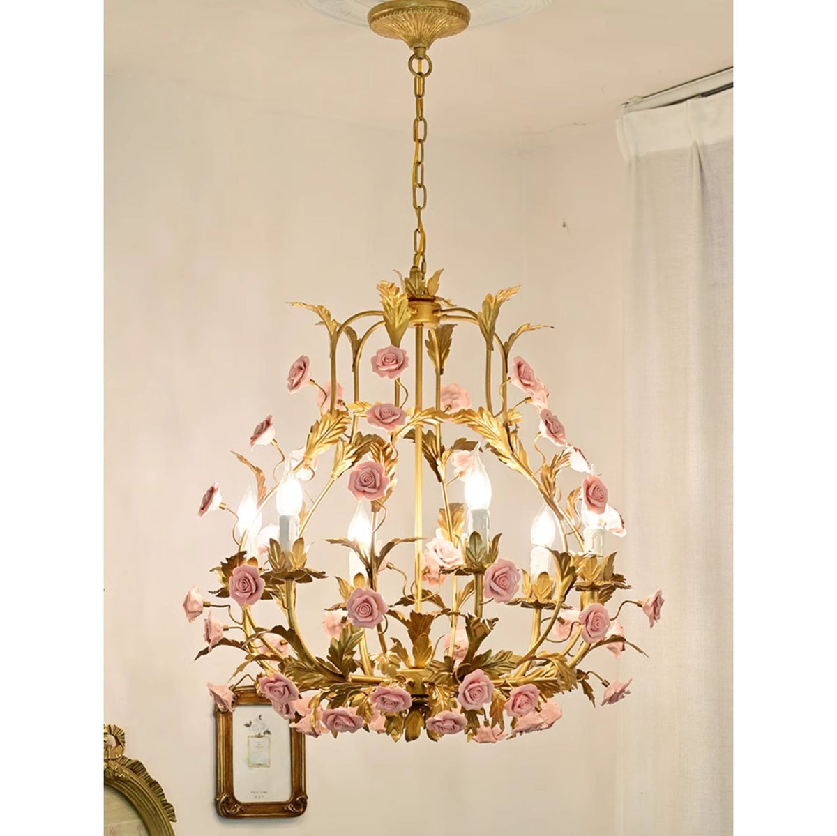 Ember Chandelier en Céramique Fleur de Rose de Luxe Postmoderne - Neutralighting
