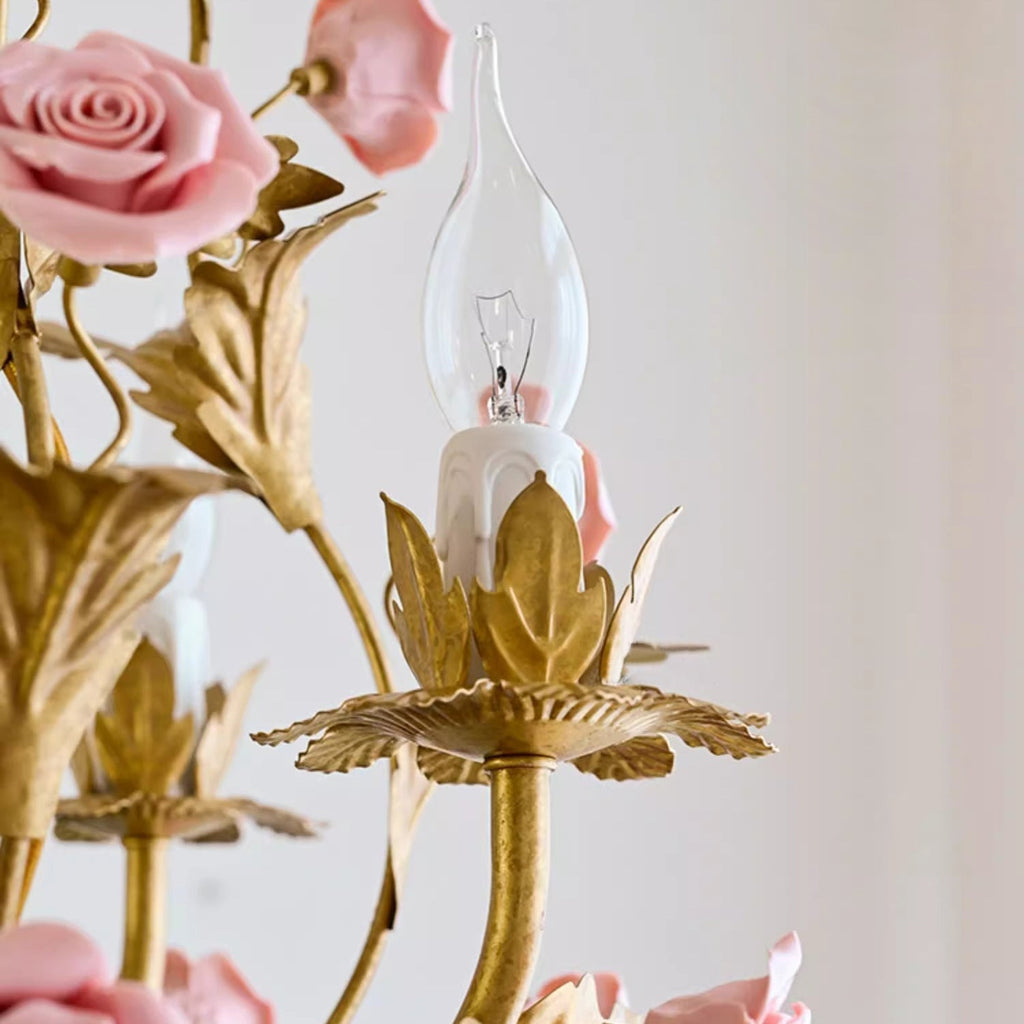 Ember Chandelier en Céramique Fleur de Rose de Luxe Postmoderne - Neutralighting