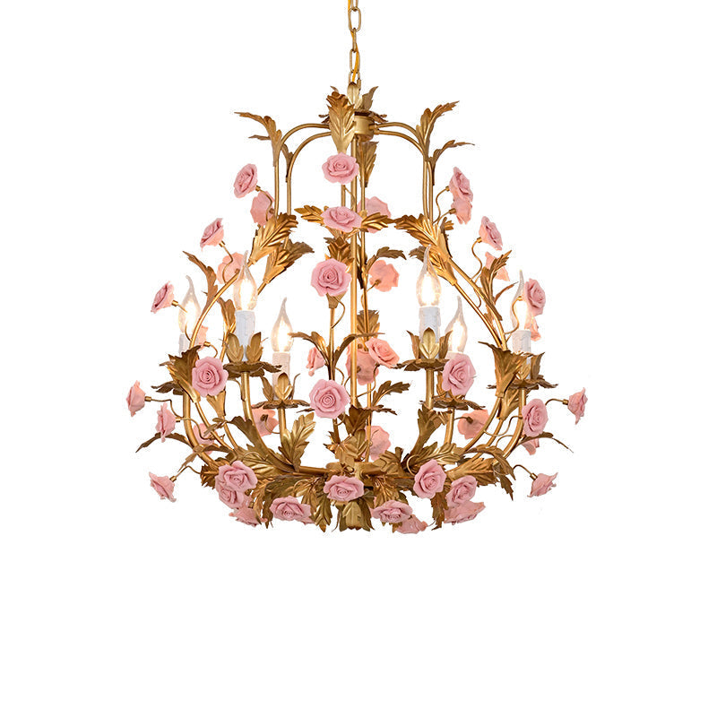 Ember Chandelier en Céramique Fleur de Rose de Luxe Postmoderne - Neutralighting