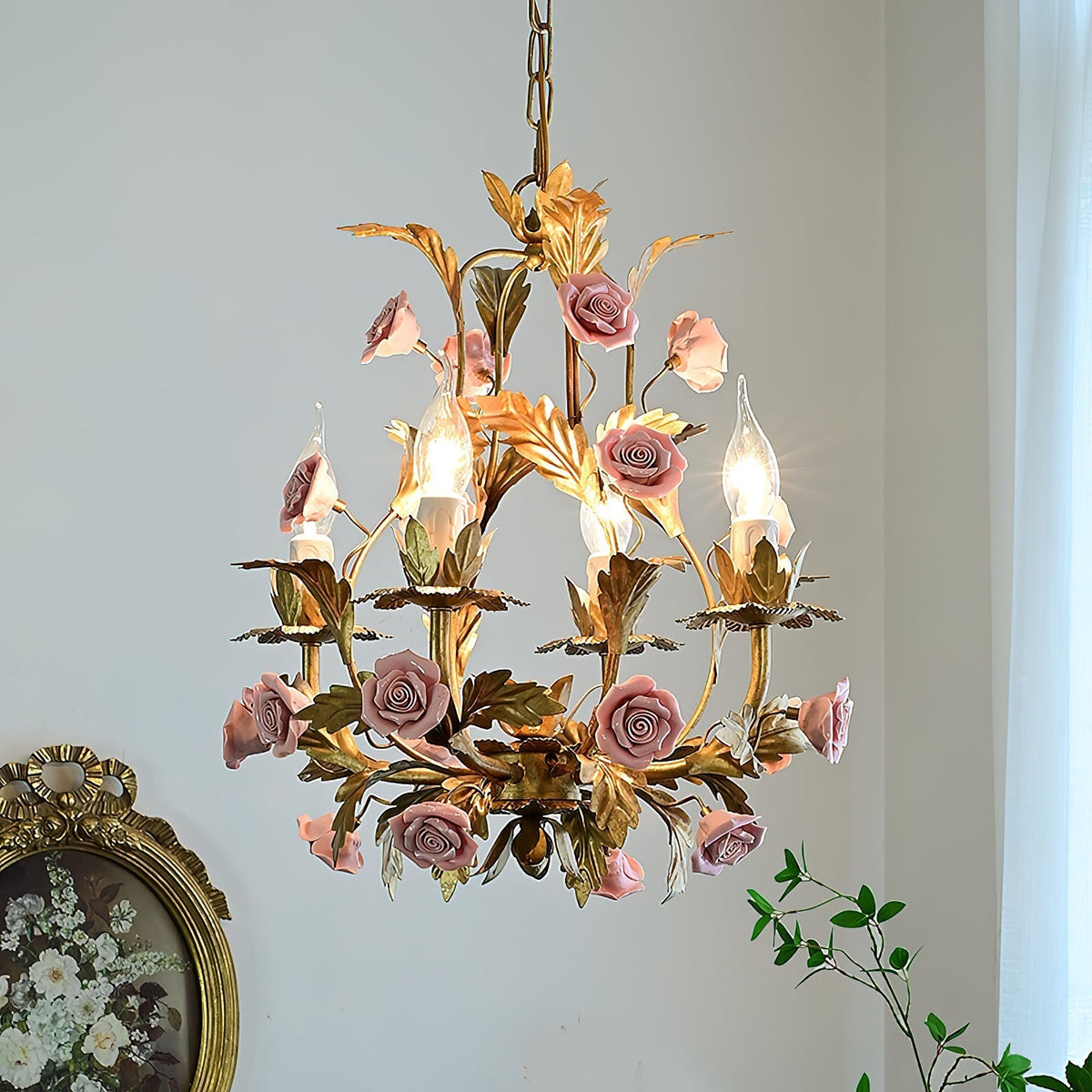 Ember Chandelier en Céramique Fleur de Rose de Luxe Postmoderne - Neutralighting