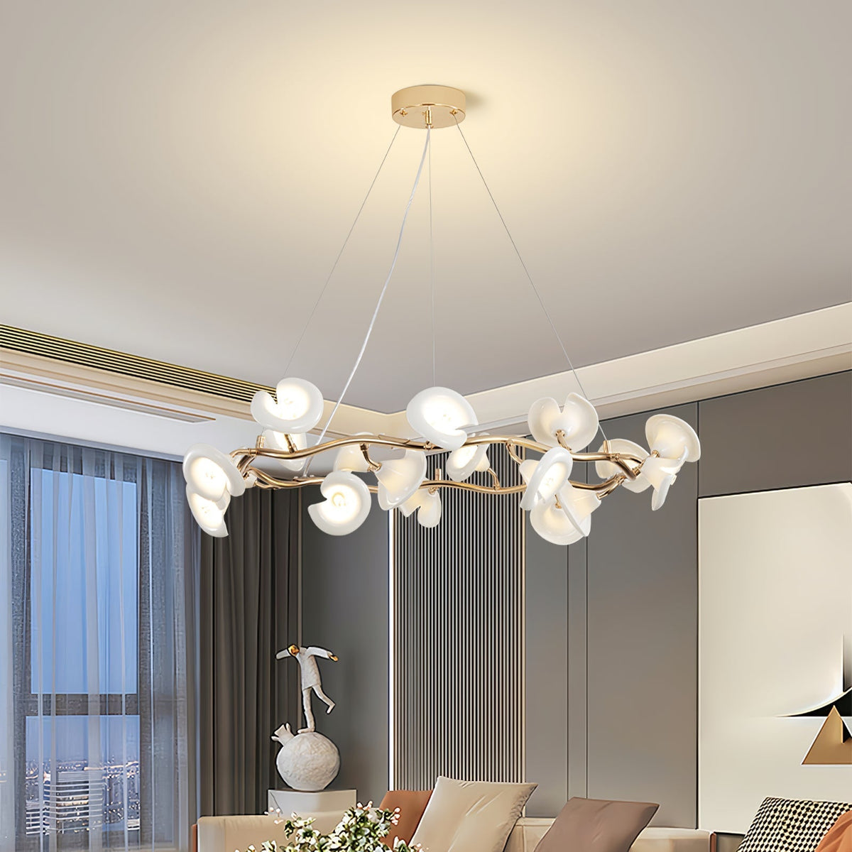 Aurora Chandelier Élégant Branche en Fleur - Neutralighting