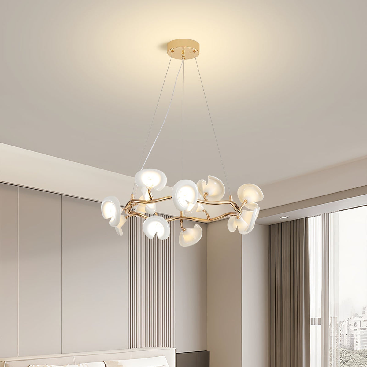 Aurora Chandelier Élégant Branche en Fleur - Neutralighting