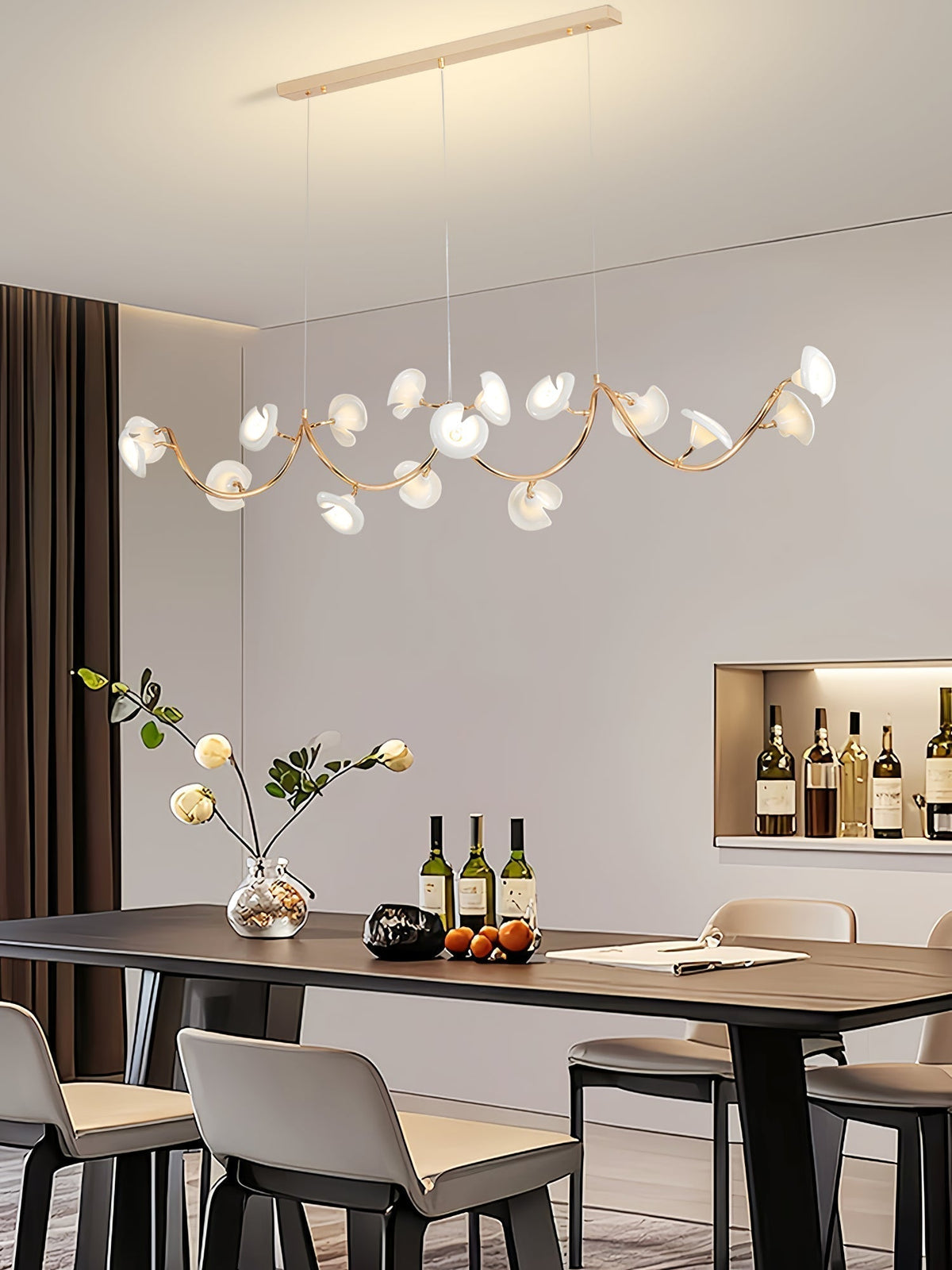 Aurora Chandelier Élégant Branche en Fleur - Neutralighting