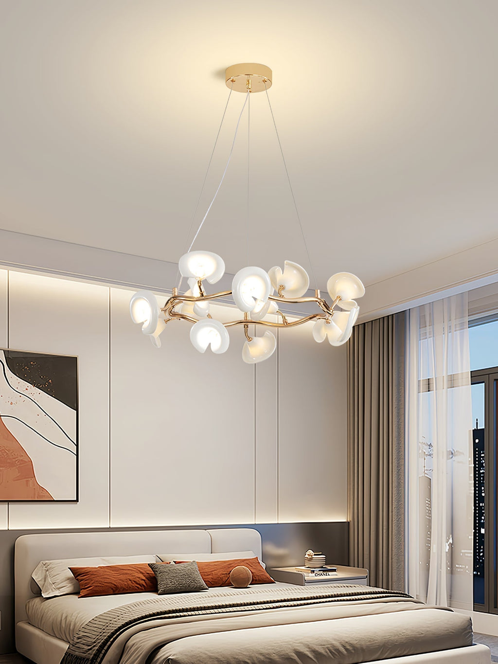 Aurora Chandelier Élégant Branche en Fleur - Neutralighting