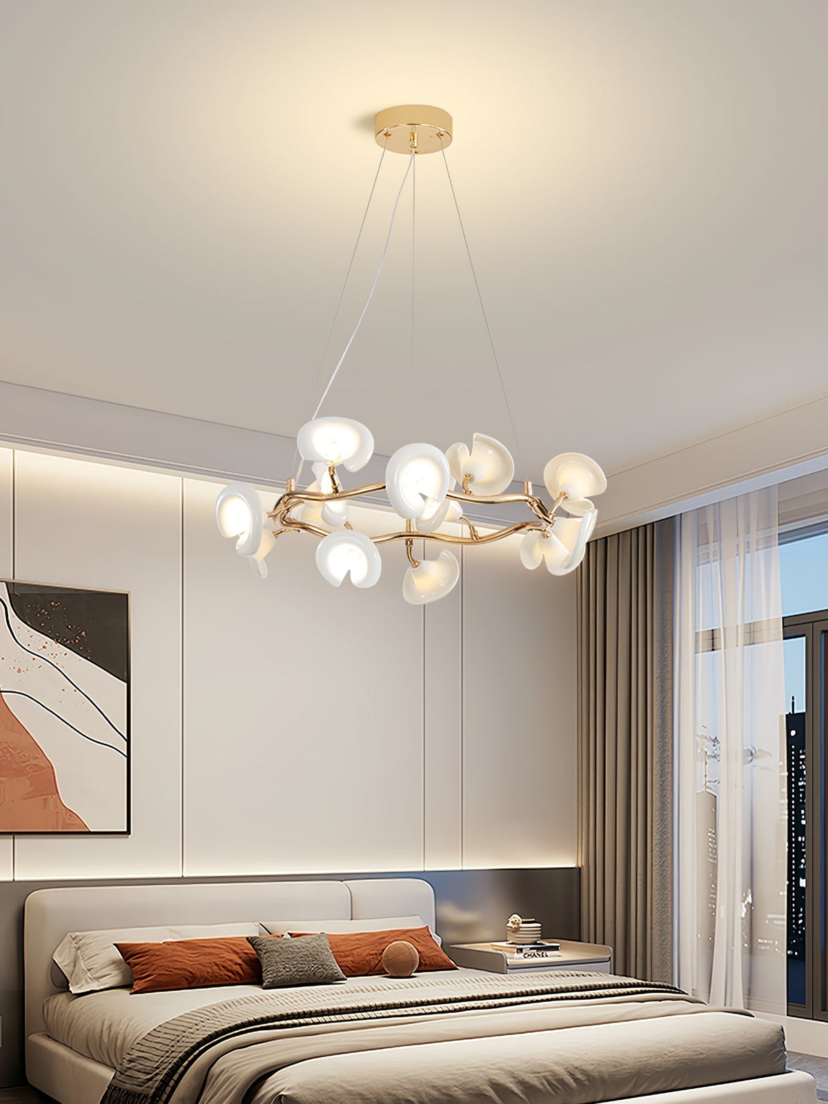 Aurora Chandelier Élégant Branche en Fleur - Neutralighting