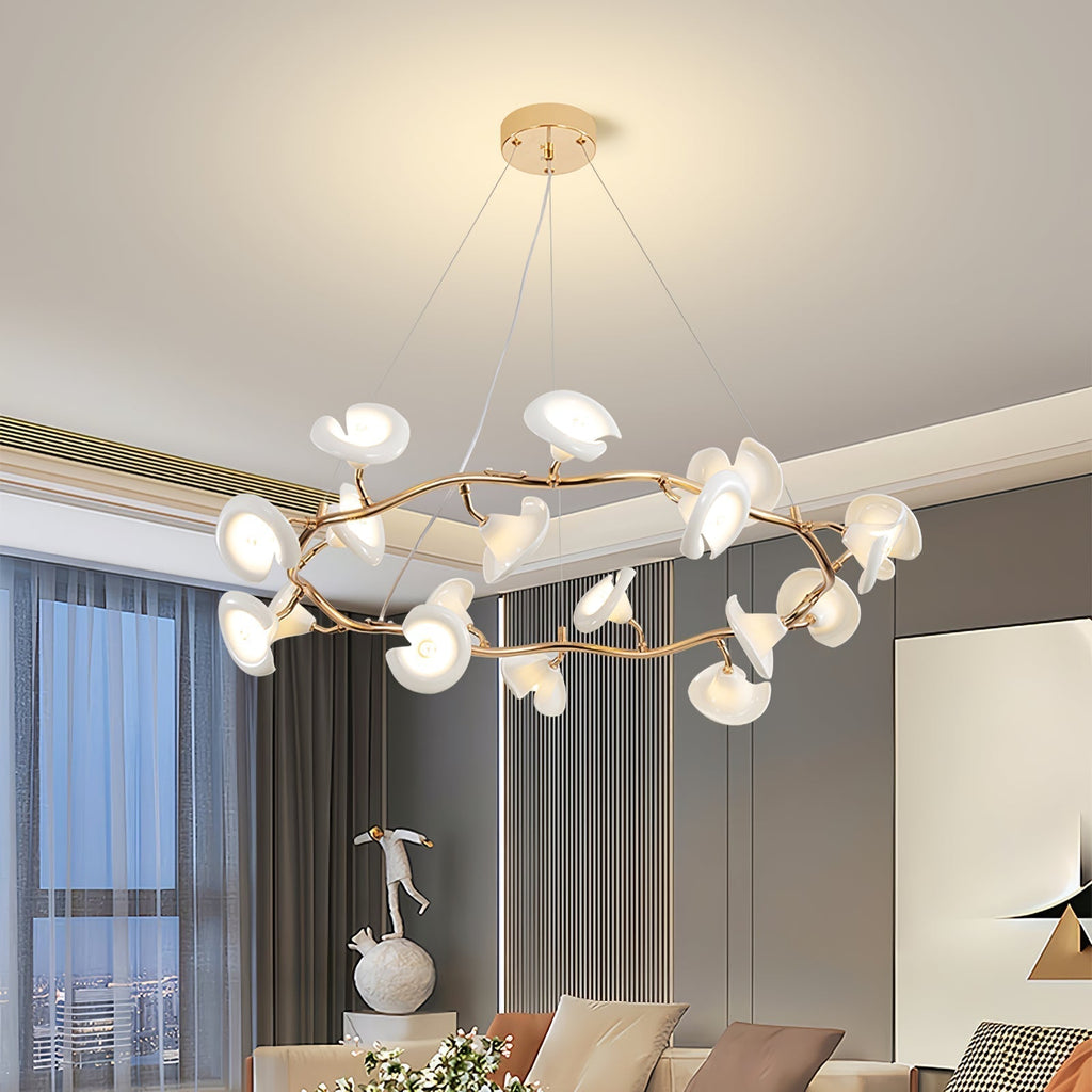 Aurora Chandelier Élégant Branche en Fleur - Neutralighting