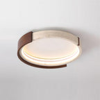 Ritta Plafonnier Halo Moderne Travertin Bois - Neutralighting