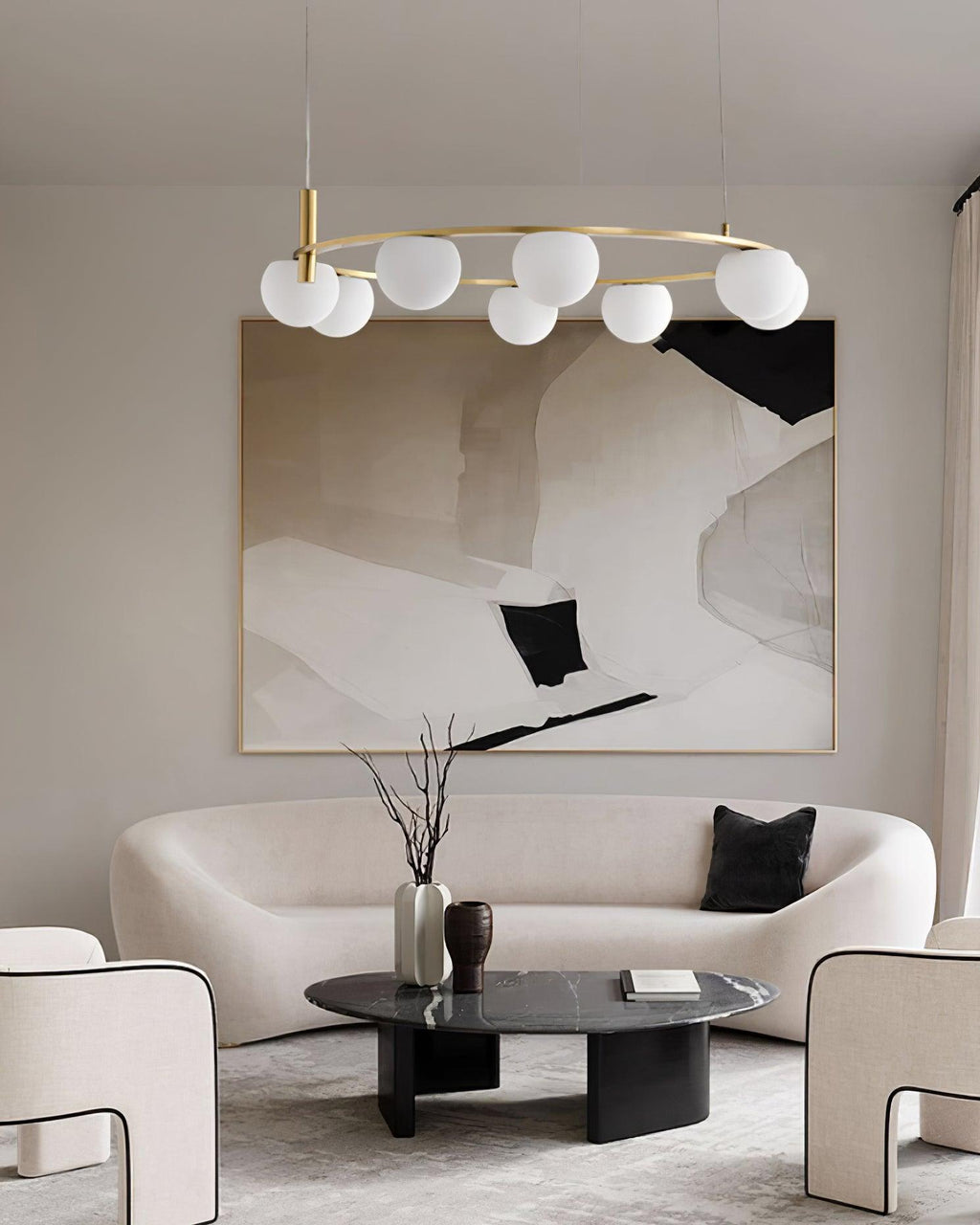Nimbus Chandelier Moderne Anneau Sphères en Verre - Neutralighting