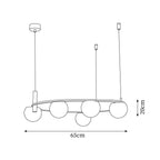 Nimbus Chandelier Moderne Anneau Sphères en Verre - Neutralighting
