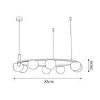 Nimbus Chandelier Moderne Anneau Sphères en Verre - Neutralighting