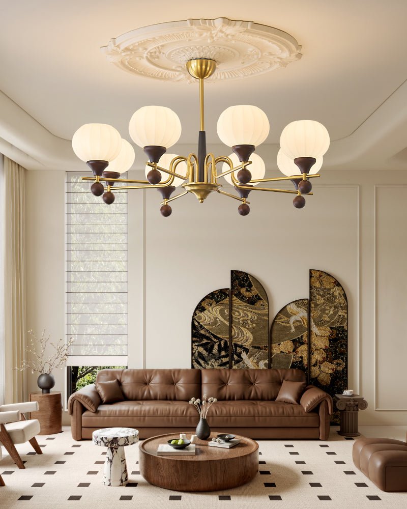 Anorionis Lustre Traditionnel Haut de Gamme en Bois - Neutralighting