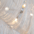 Lustra Chandelier en Chaînes d'Aluminium Nickel Scintillant - Neutralighting