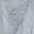 Lustra Chandelier en Chaînes d'Aluminium Nickel Scintillant - Neutralighting