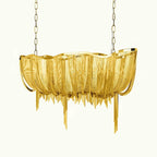 Lustra Chandelier en Chaînes d'Aluminium Nickel Scintillant - Neutralighting