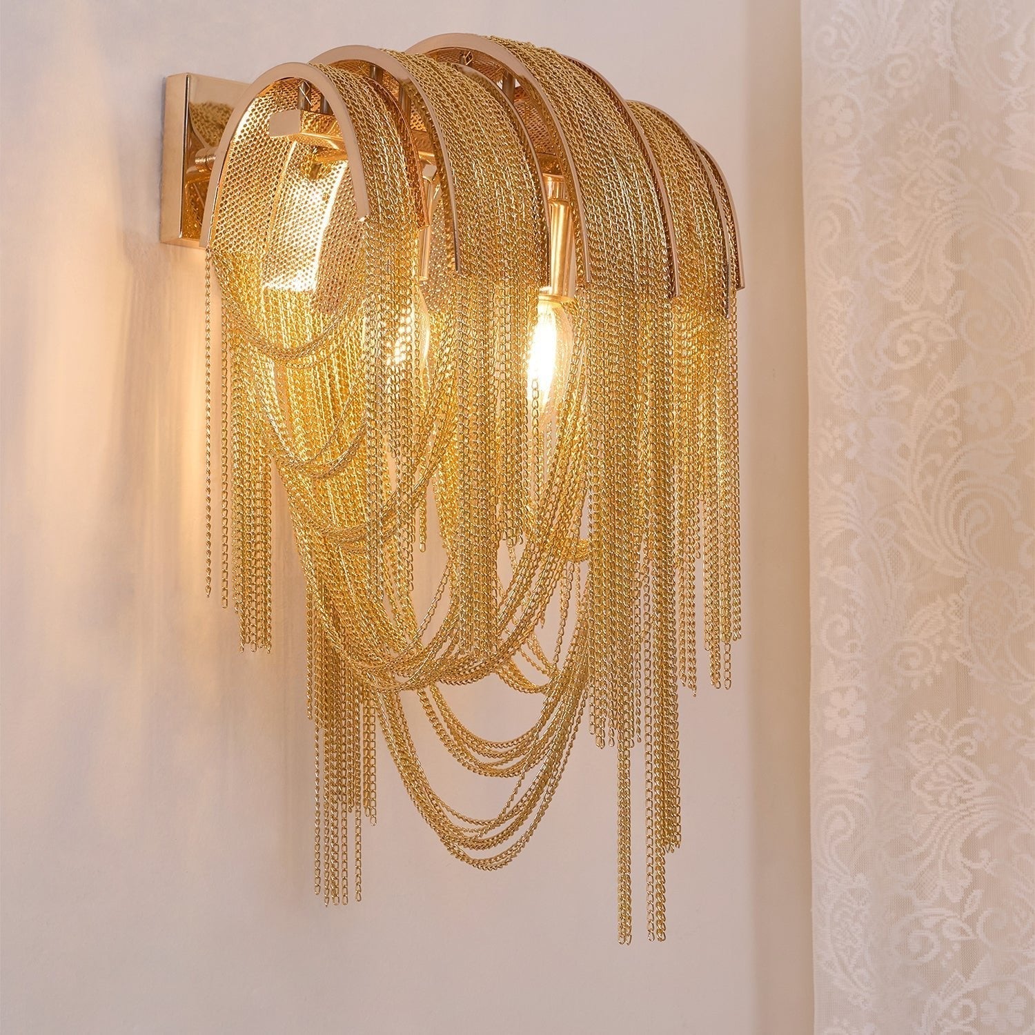 Chains Applique Murale Postmoderne de Luxe avec Franges - Neutralighting