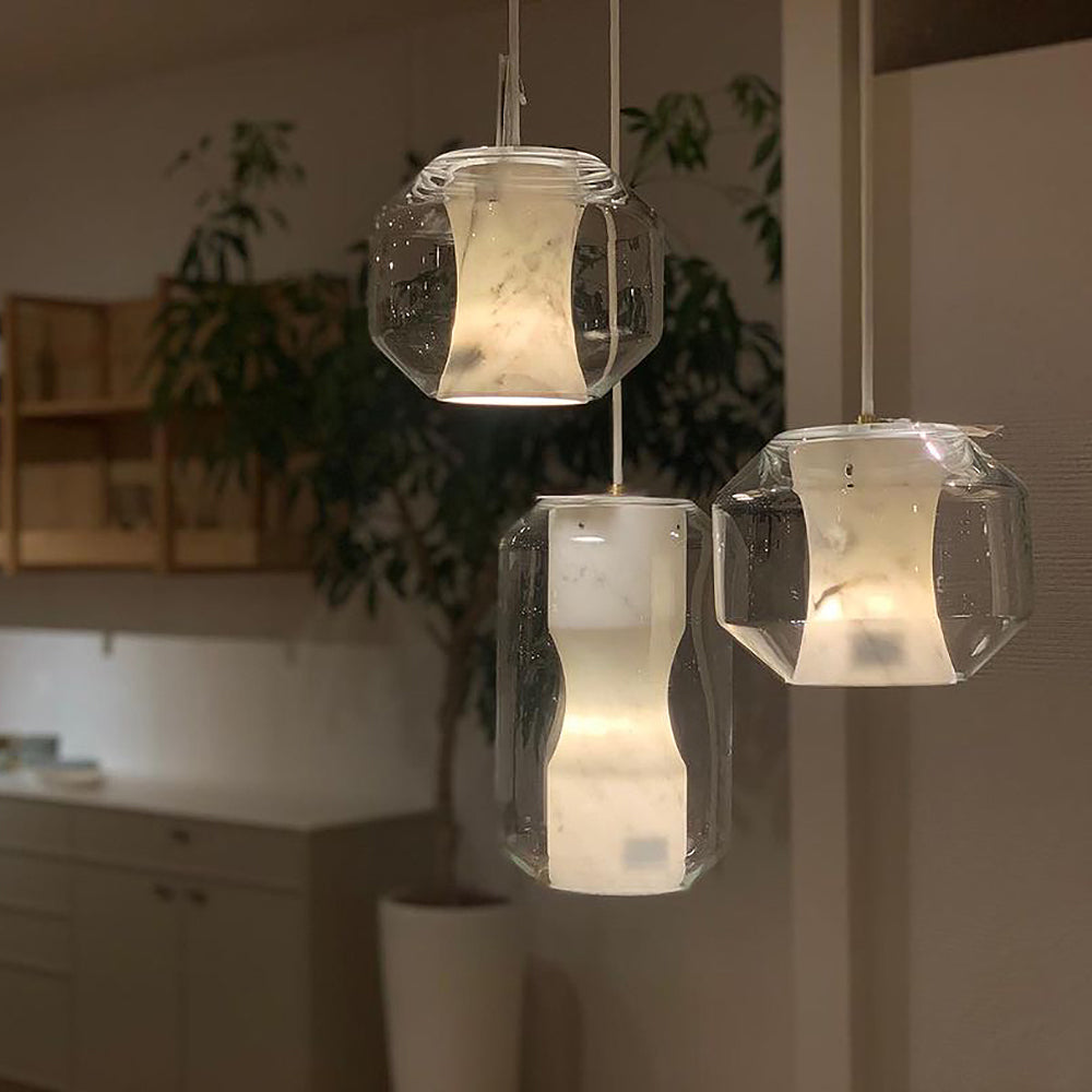 Allirila Lampe à Suspension Moderne Et Minimaliste En Verre Albâtre - Neutralighting