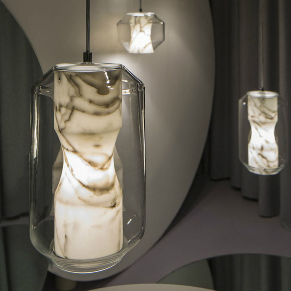 Allirila Lampe à Suspension Moderne Et Minimaliste En Verre Albâtre - Neutralighting