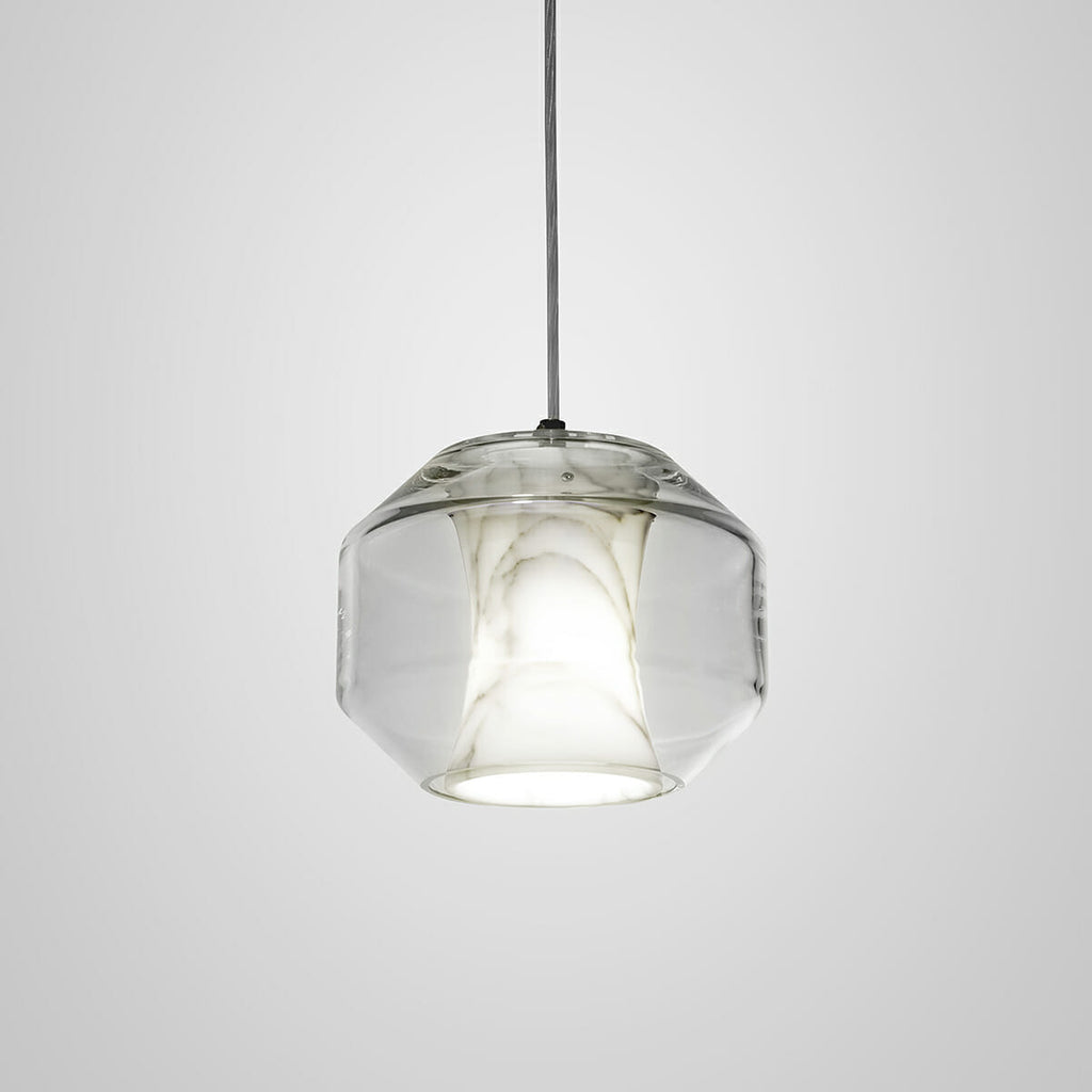 Allirila Lampe à Suspension Moderne Et Minimaliste En Verre Albâtre - Neutralighting