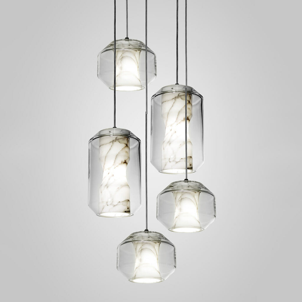 Allirila Lampe à Suspension Moderne Et Minimaliste En Verre Albâtre - Neutralighting