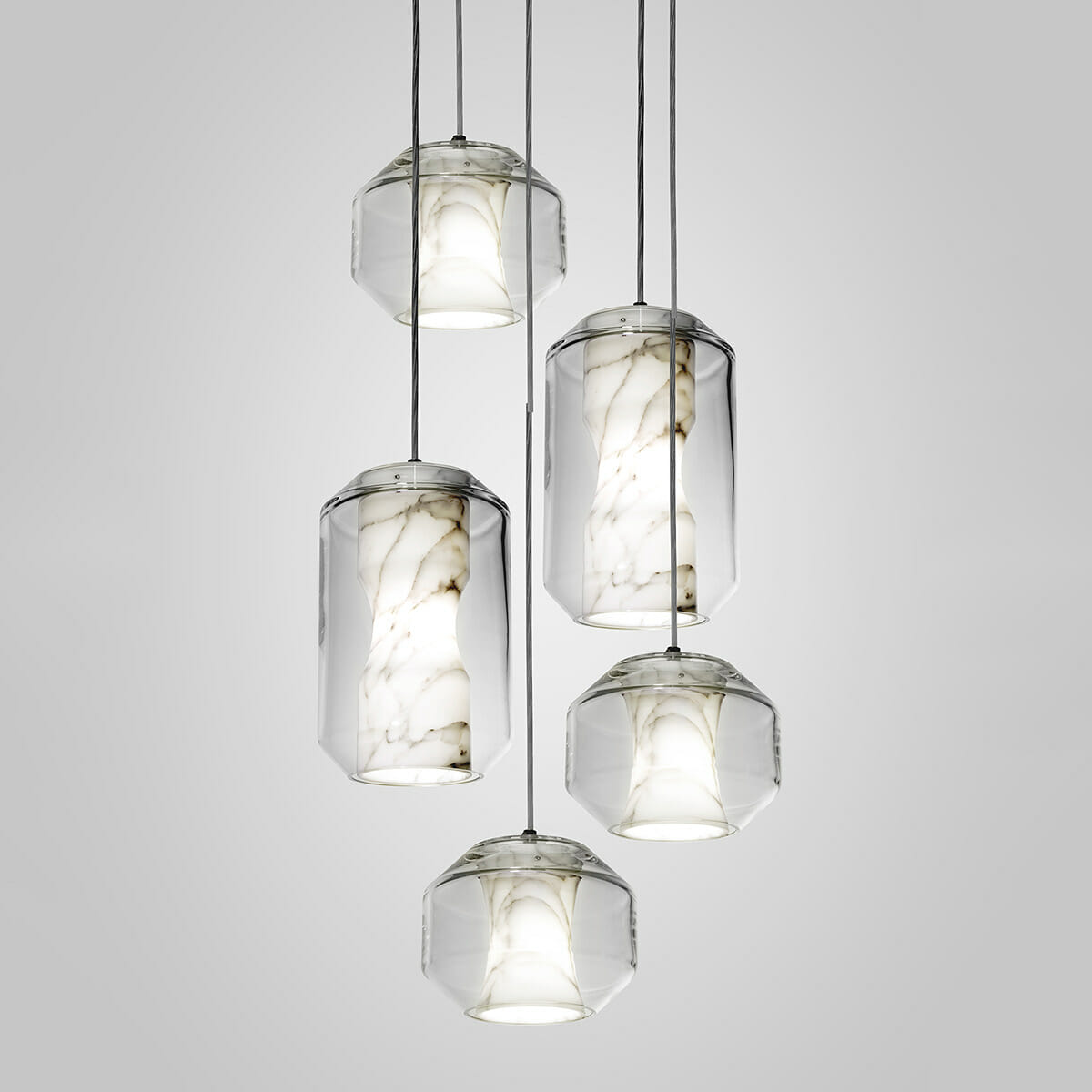 Allirila Lampe à Suspension Moderne Et Minimaliste En Verre Albâtre - Neutralighting