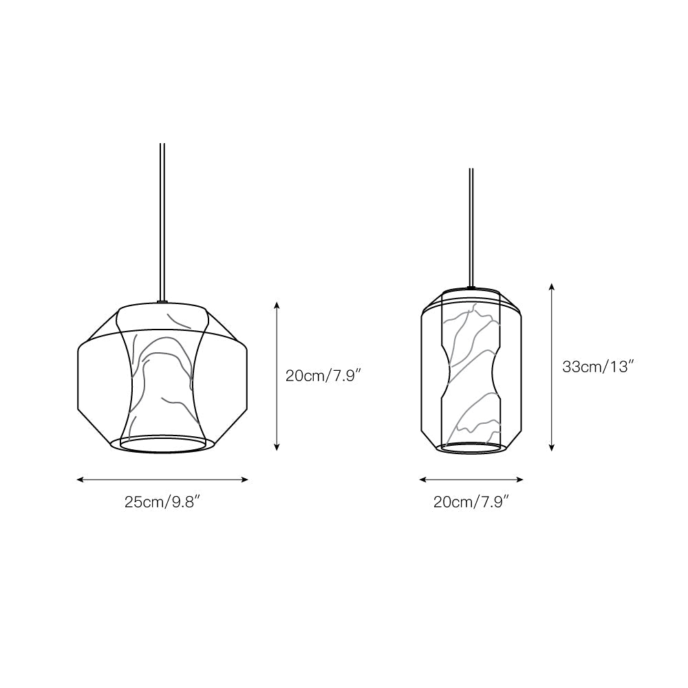 Allirila Lampe à Suspension Moderne Et Minimaliste En Verre Albâtre - Neutralighting