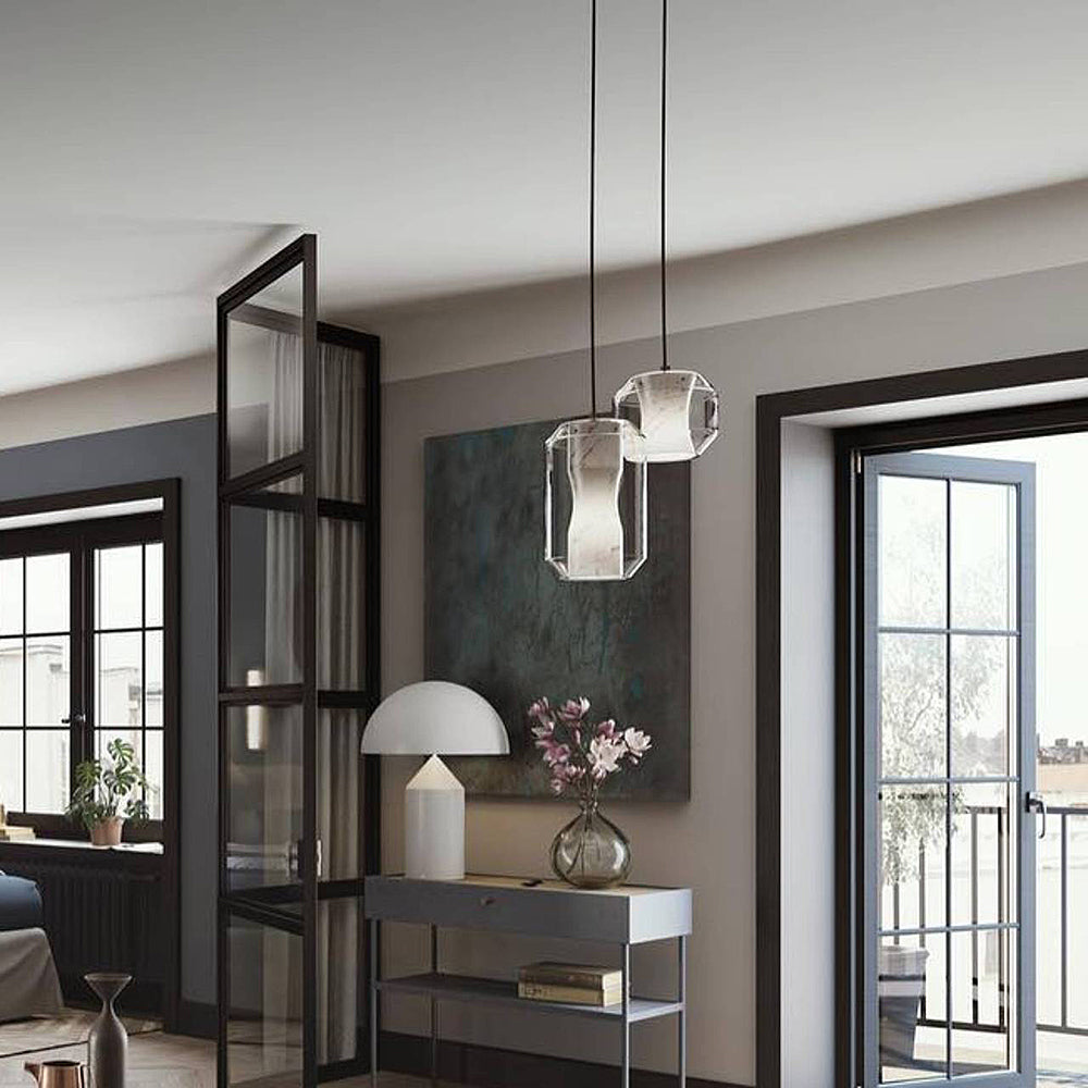 Allirila Lampe à Suspension Moderne Et Minimaliste En Verre Albâtre - Neutralighting