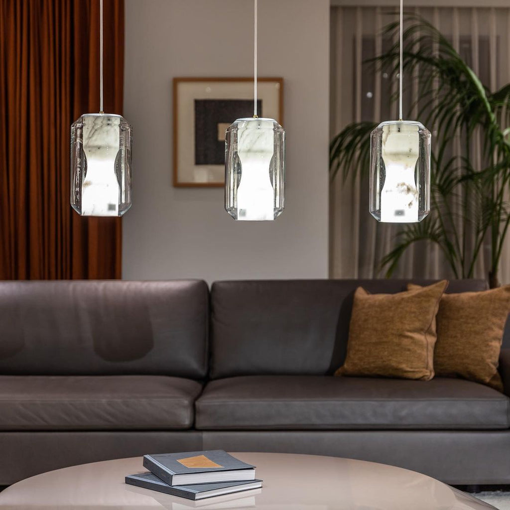 Allirila Lampe à Suspension Moderne Et Minimaliste En Verre Albâtre - Neutralighting