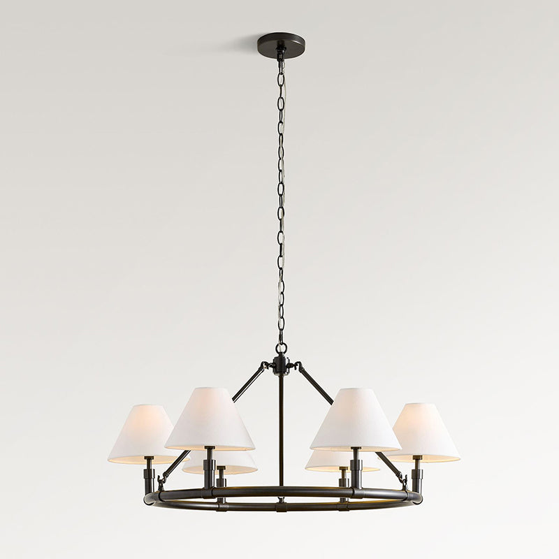 Lymara Lustre Industriel Vintage Robert Tissu - Neutralighting