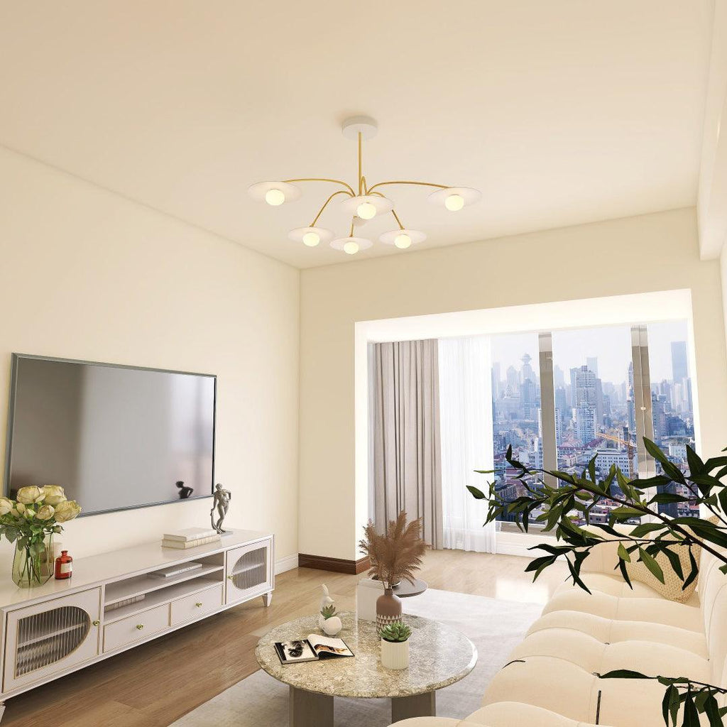 Lustra Chandelier avec Champignon Inspiré de l'Art Déco - Neutralighting
