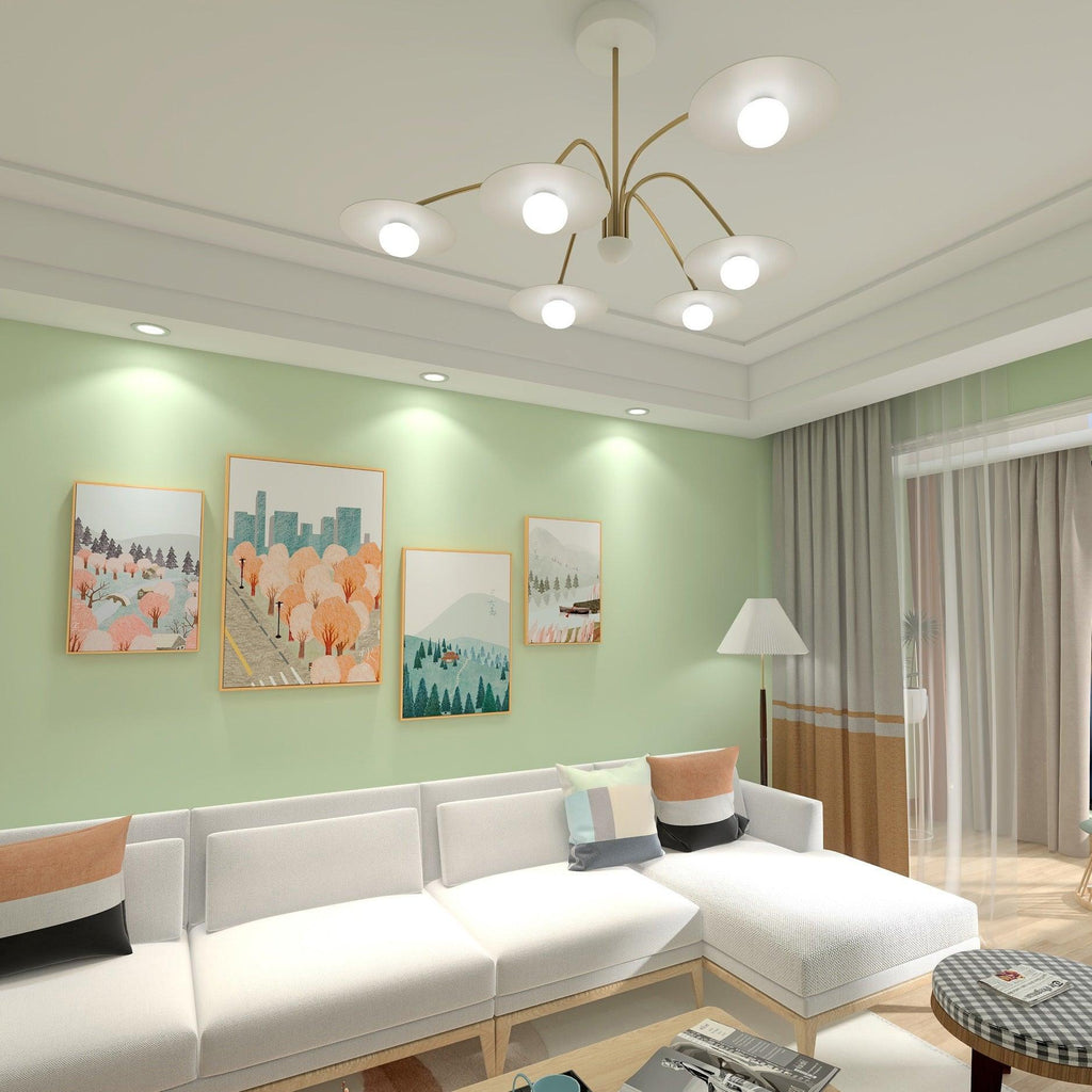Lustra Chandelier avec Champignon Inspiré de l'Art Déco - Neutralighting