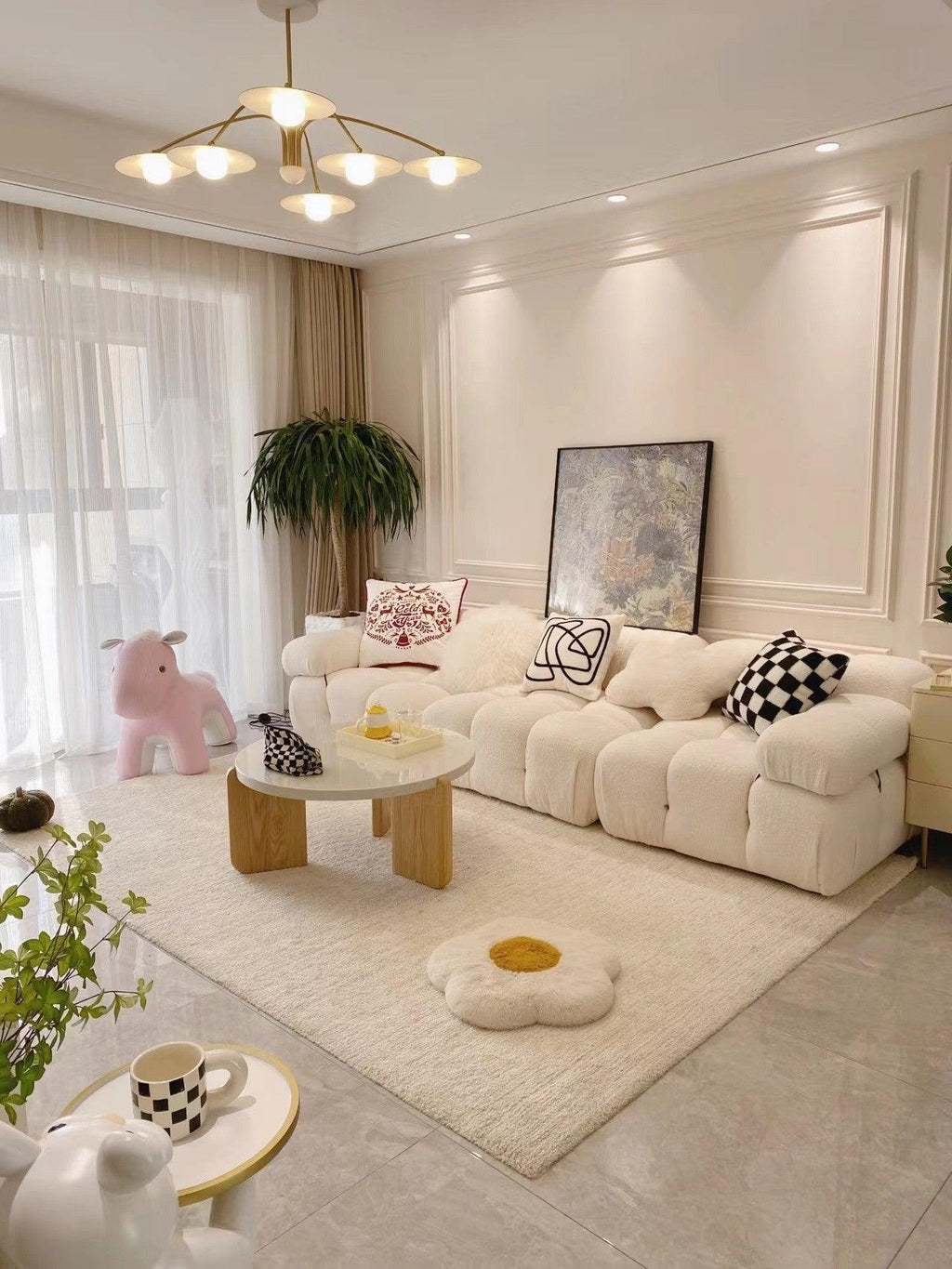 Lustra Chandelier avec Champignon Inspiré de l'Art Déco - Neutralighting
