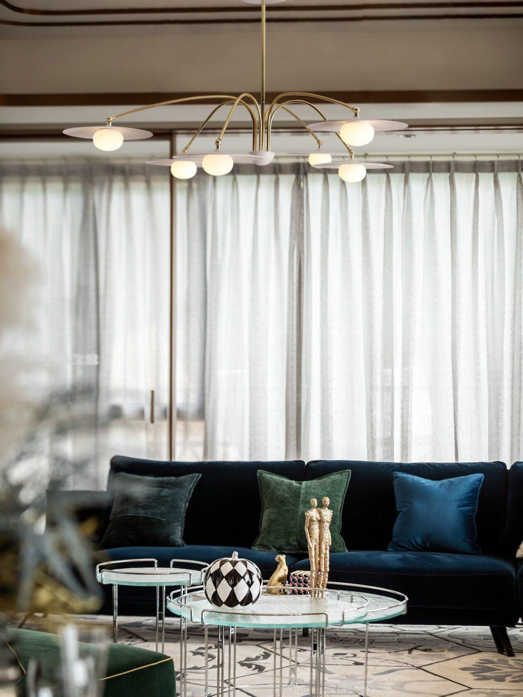 Lustra Chandelier avec Champignon Inspiré de l'Art Déco - Neutralighting
