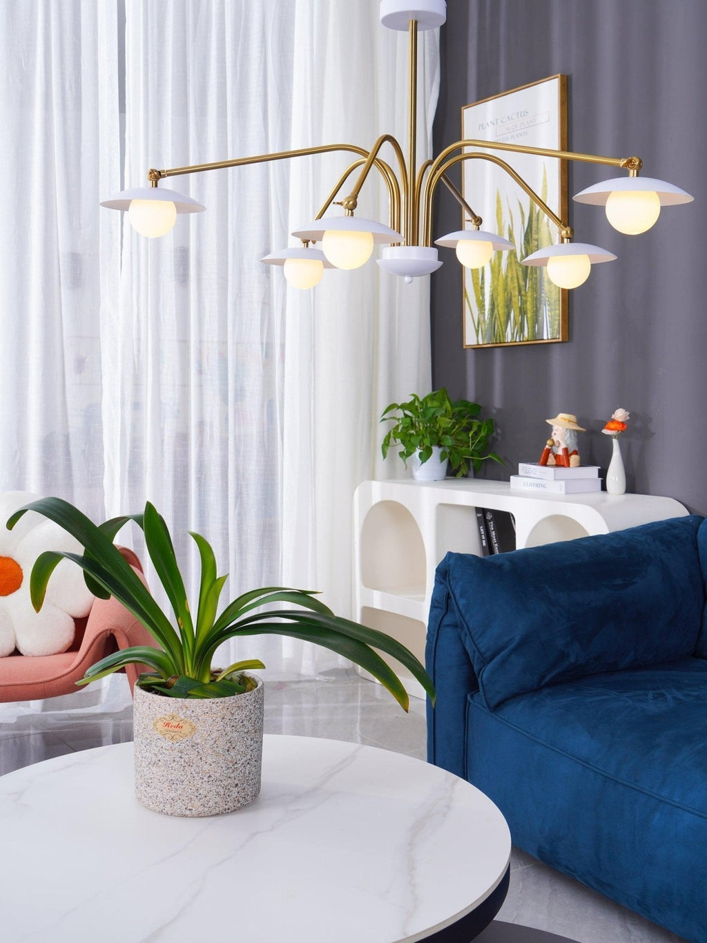 Lustra Chandelier avec Champignon Inspiré de l'Art Déco - Neutralighting