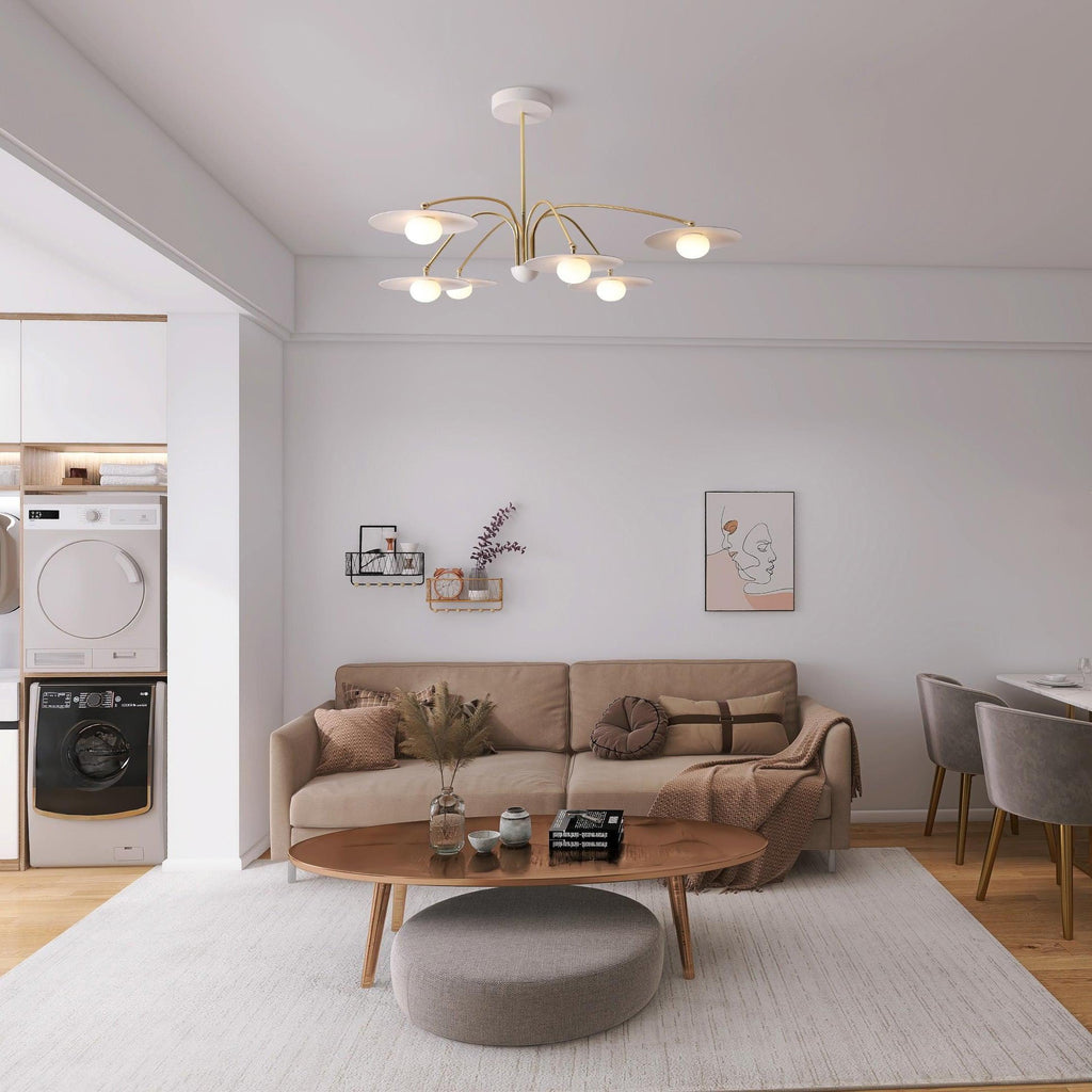 Lustra Chandelier avec Champignon Inspiré de l'Art Déco - Neutralighting