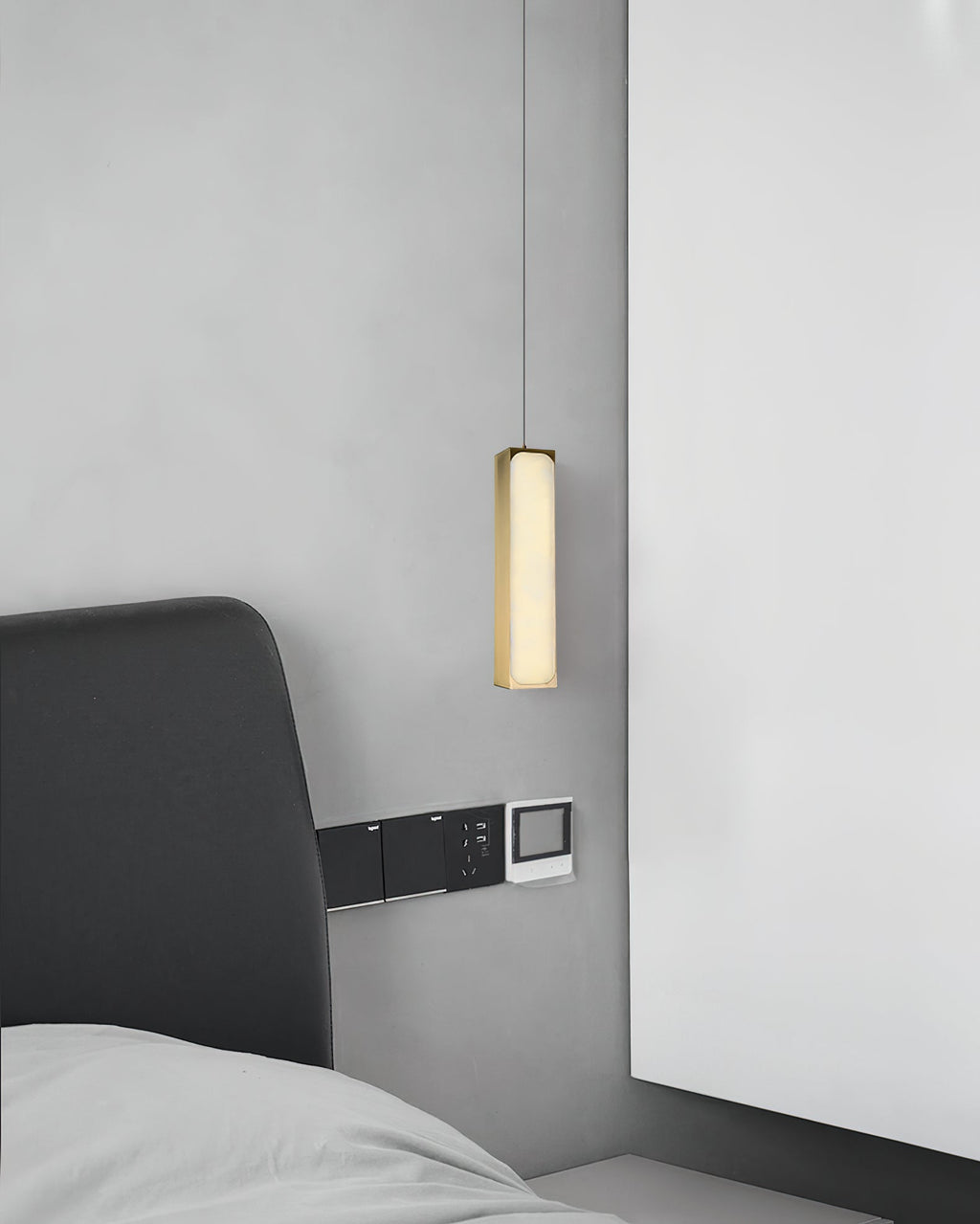 Gleam Lumière de Suspension Moderne Minimaliste en Laiton et Albâtre - Neutralighting