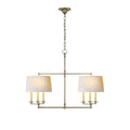 Chandelier en Laiton et Tissu Vintage d'Art Classique avec Incrustation - Neutralighting