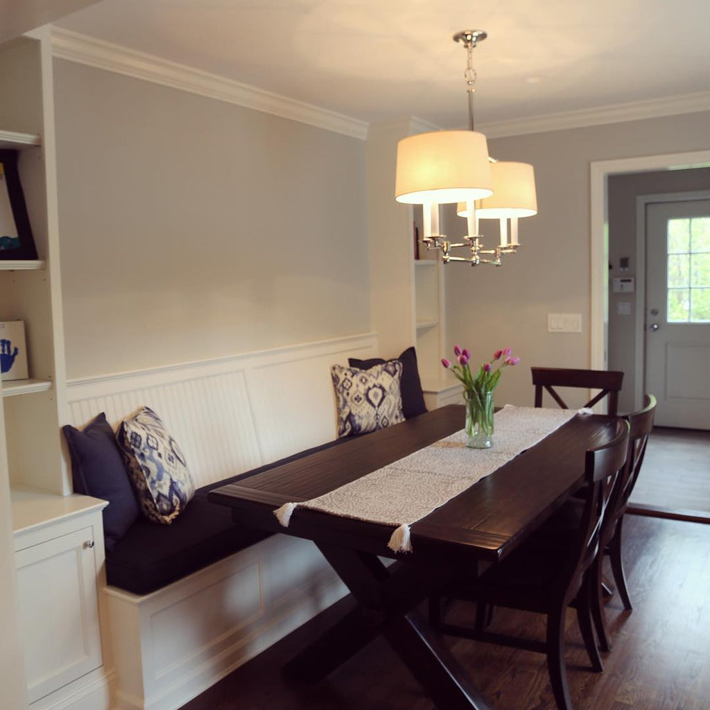 Chandelier en Laiton et Tissu Vintage d'Art Classique avec Incrustation - Neutralighting